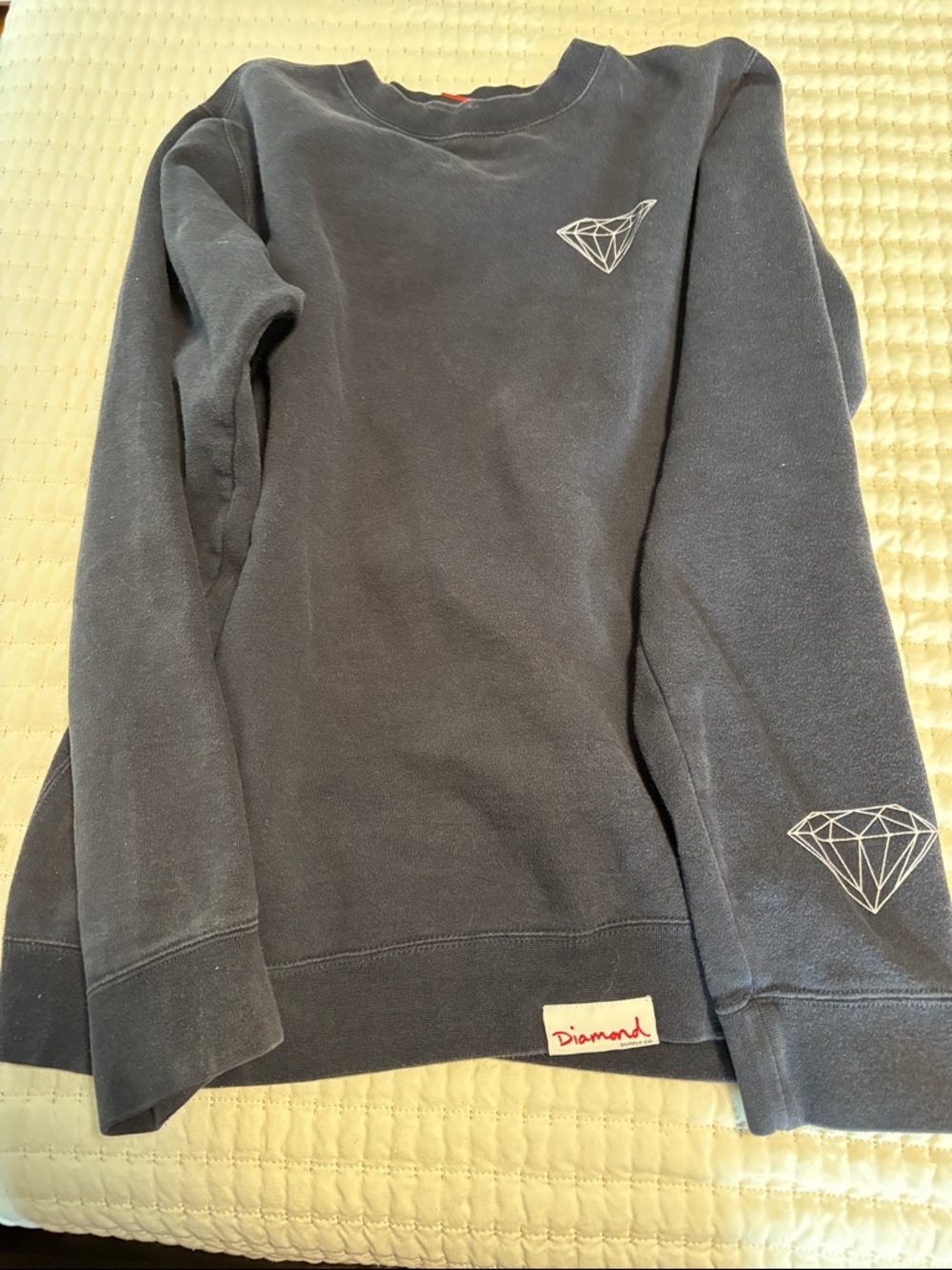 Diamond Supply Co. Black Crewneck Sweatshirt with Diamond Motifs